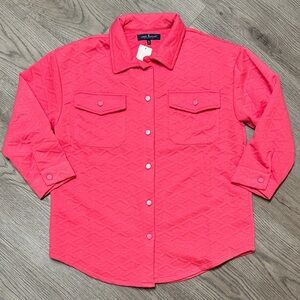 Simply Southern Textured Pink Shirt